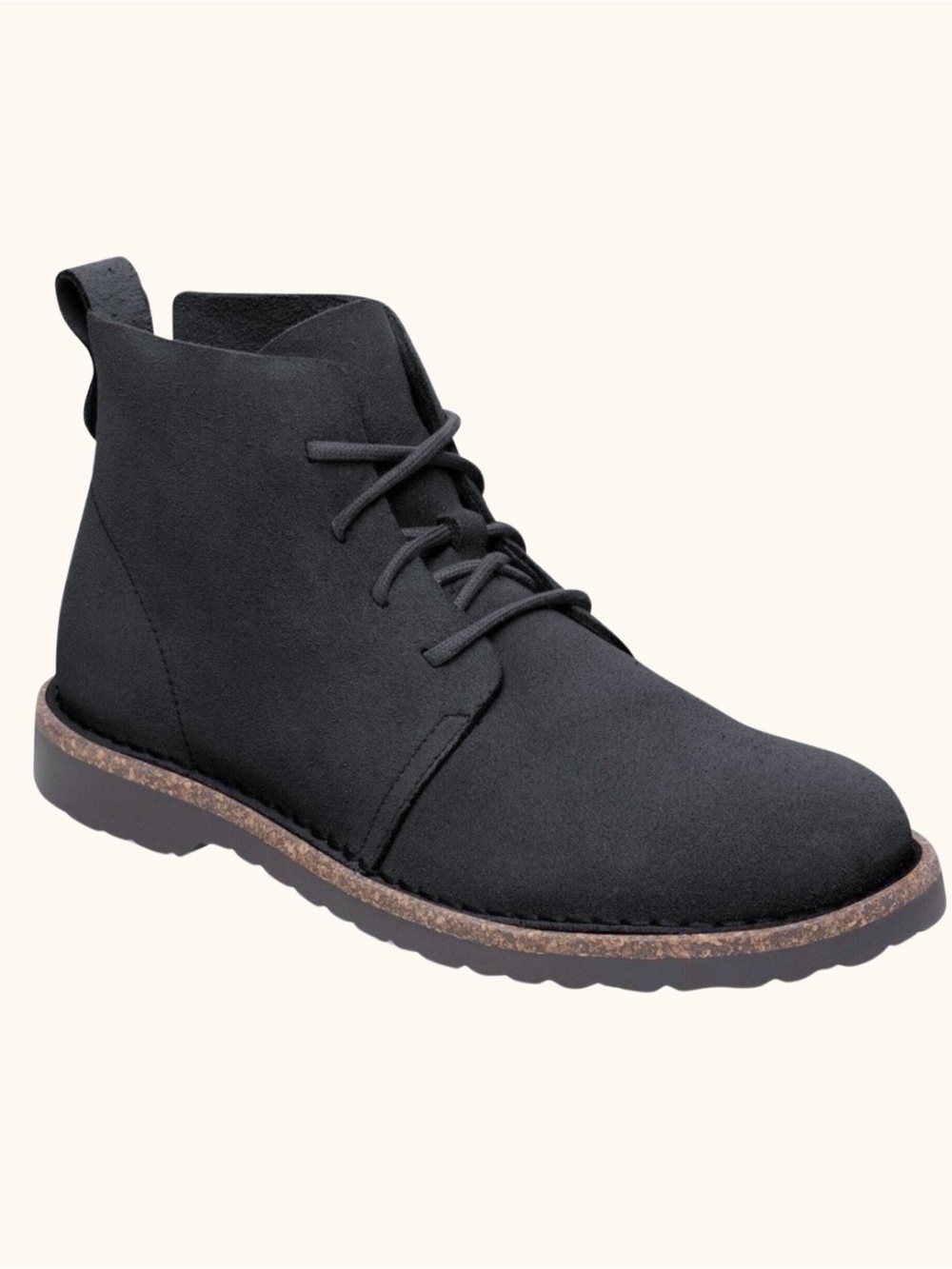Birkenstock Uppsala Mid Black Suede Lace-Up Ankle Boots EU 39 US 8/8.5